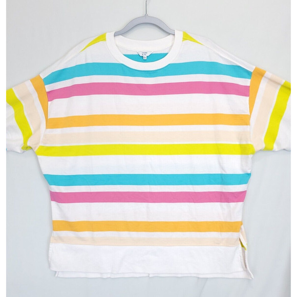 Crown & Ivy Sweater Multicolor Color Stripe Women L - Picture 7 of 10